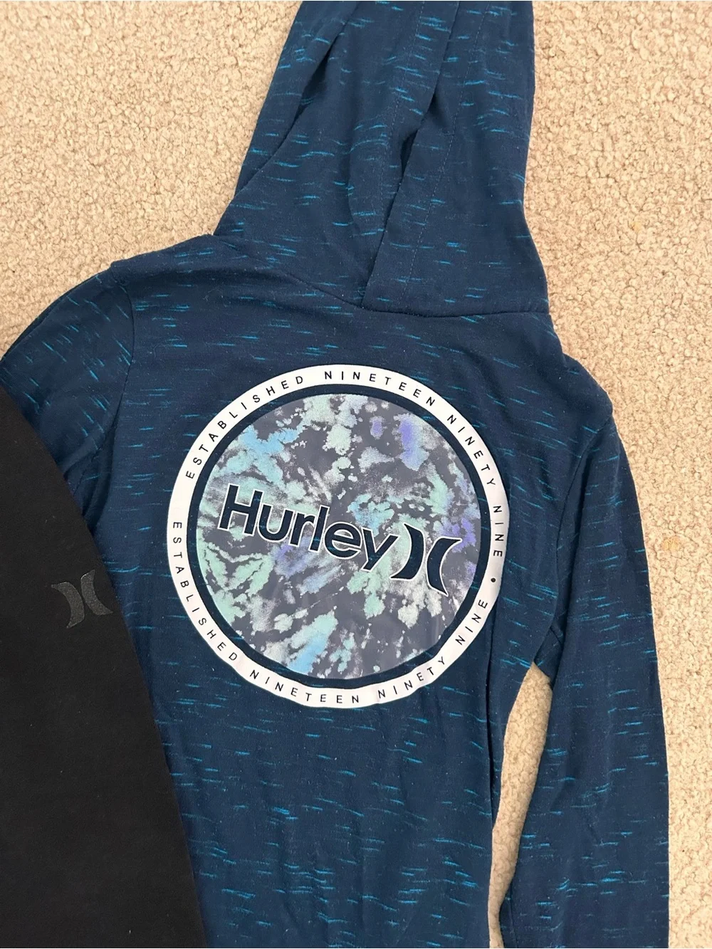 Hurley Navy Hoodie and Black Joggers Set